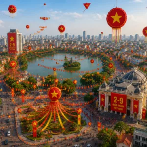 OIdukiiA Pinata quoc khanh ha noi quốc kỳ 4 Quang cảnh quốc khánh Hồ Gươm