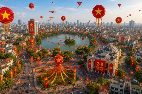 Quang cảnh quốc khánh Hồ Gươm