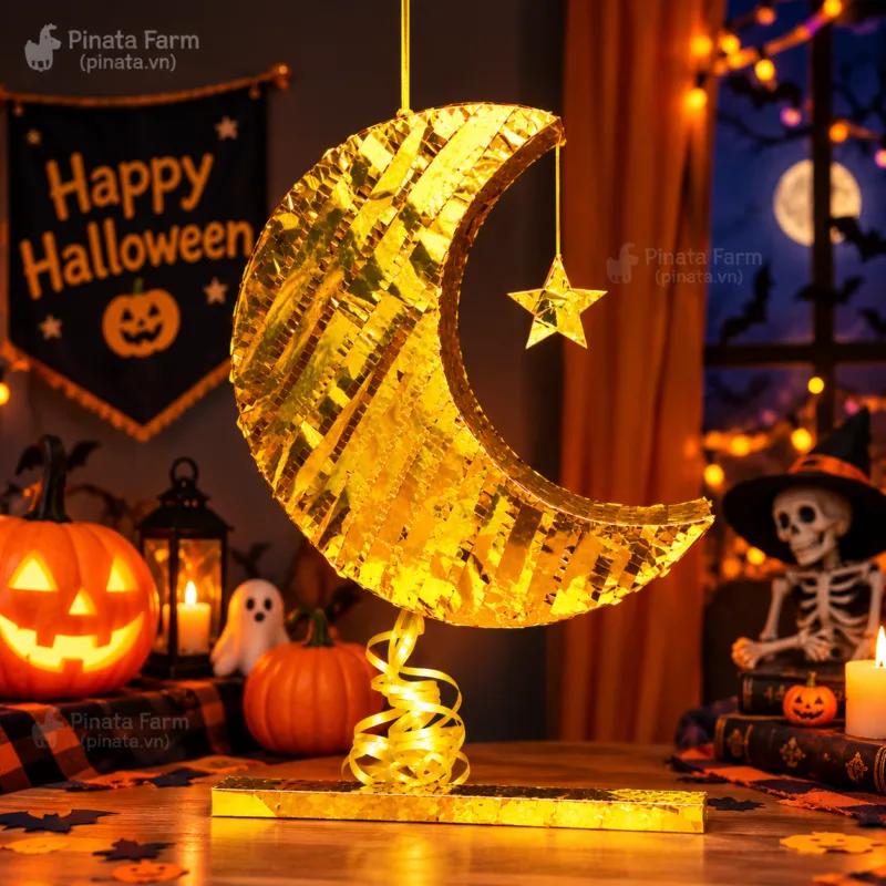 Pinata trăng khuyết chủ đề halloween